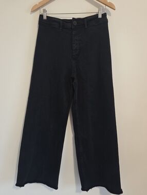 Zara Black High-Rise Wide Leg Jeans